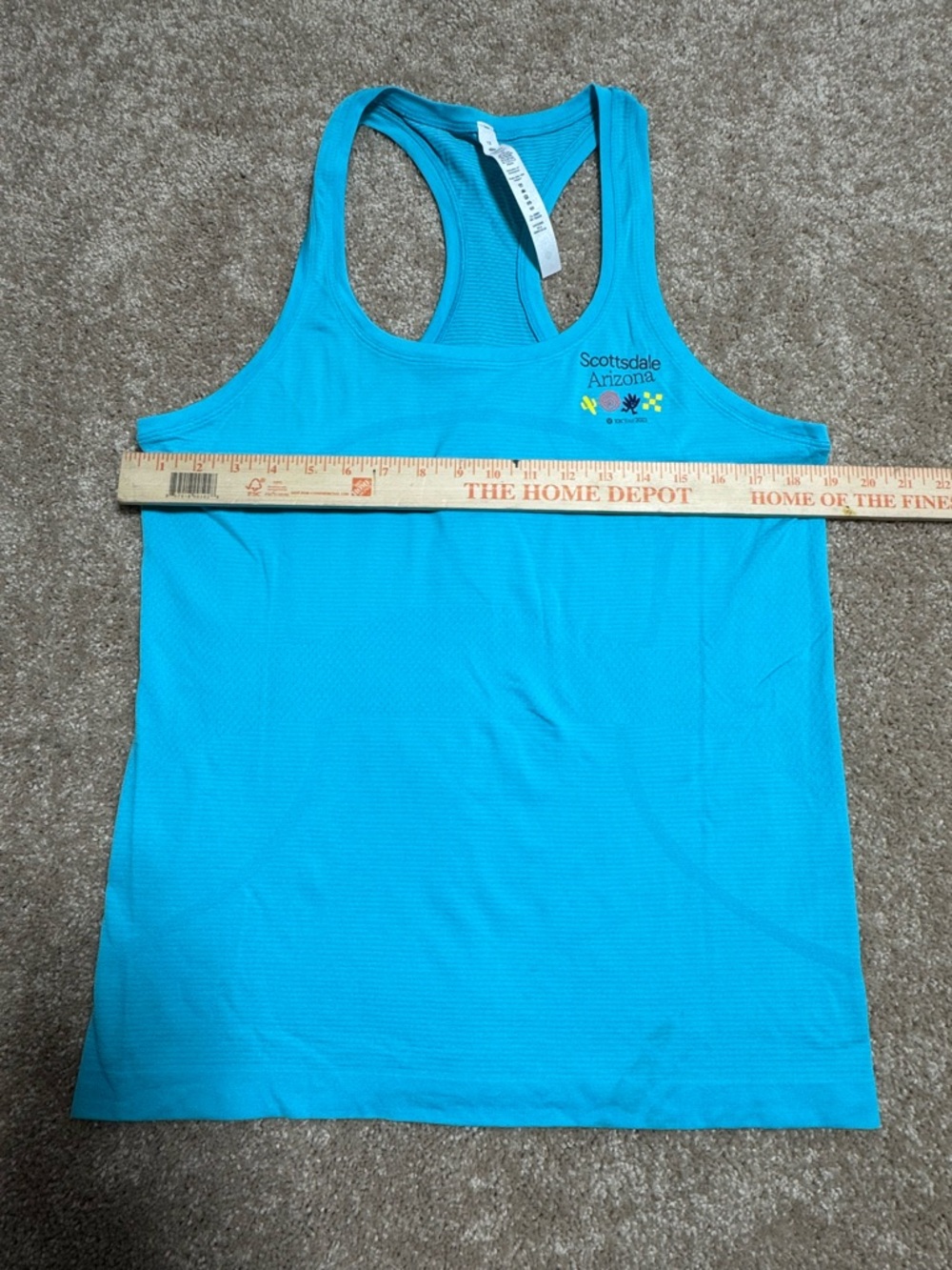 lululemon athletica Turquoise Racerback Tank Top - Picture 2 of 6